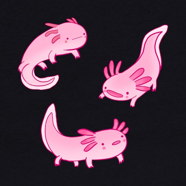 Pink axolotls pack by Mayarart